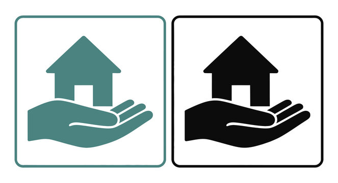Solid, shelter and home protection icon, representing care, solidarity, and community support, editable vector illustration, housing and charity concept, safety symbol, flat vector graphics for 