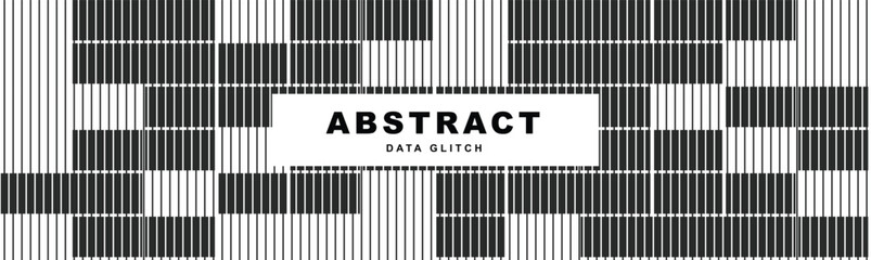 Fototapeta premium Abstract data glitch background with vertical lines and rectangular shapes