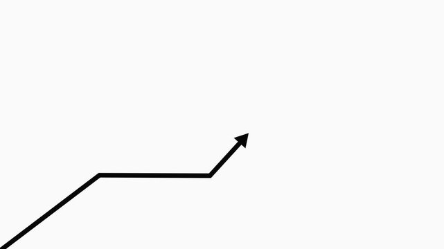 Hand drawn arrow, sketch arrow isolated on black