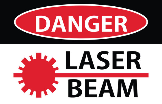 Danger Laser Beam Sign, vector Design