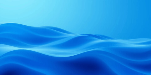 Fototapeta premium Soft flowing blue waves with a liquid texture create an abstract motion design and wavy silk pattern for a soft light vector backdrop