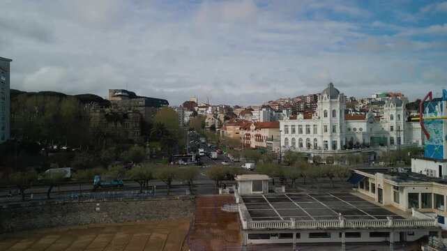Aerial view of the City of Santander in Spain