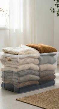 Organizing winter clothes