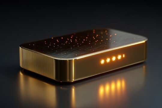 Golden 3D Security Token with One-Time Password Display for Multi-Factor Authentication