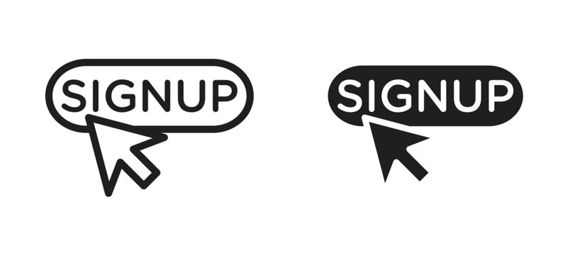 Sign up icon vector design template and illustration EPS10.