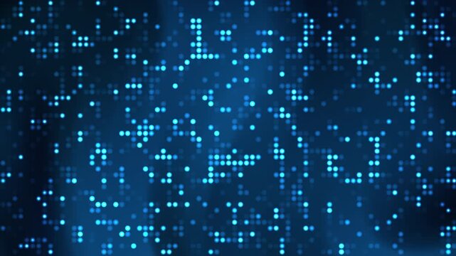 Abstract pixelated blue background ideal for technology concepts, data visualization, digital presentations, web designs, and futuristic projects. Great for digital marketing.
