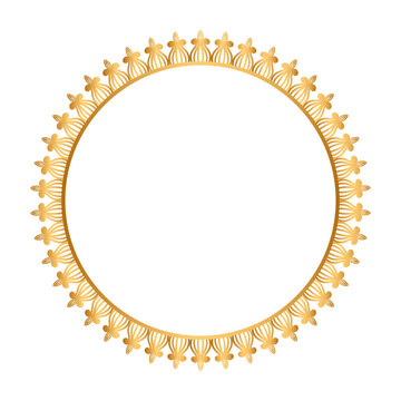 Golden circle frame border