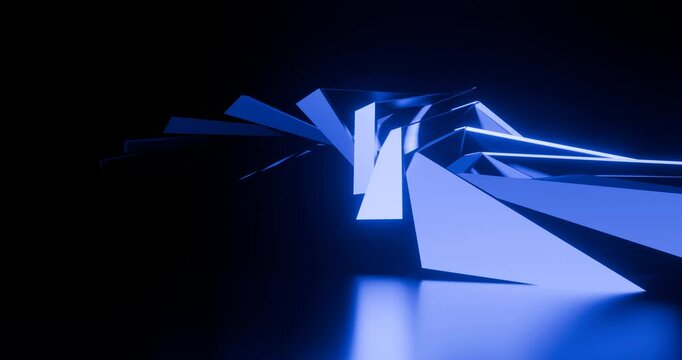 Futuristic architecture background building geometric shape 3d animation