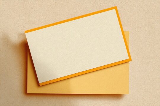 Minimal Summer Education Template with Thin Apricot Yellow Border