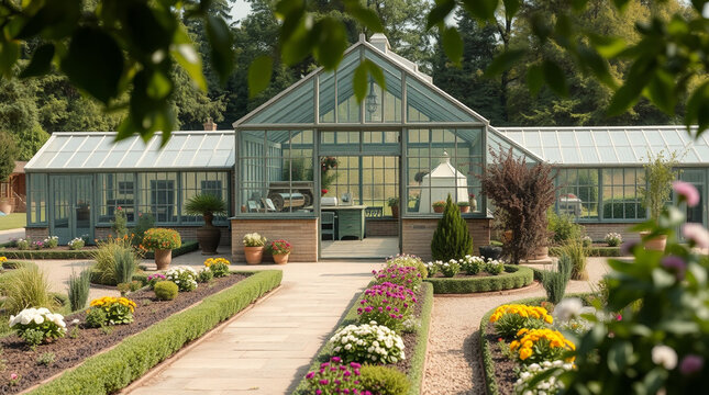 Greenhouse in Elegant Upper-Class Property &ndash; Premium Lifestyle Concept