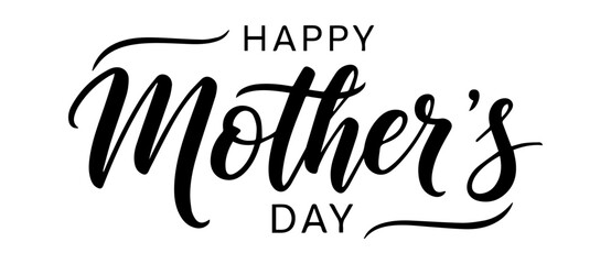 Happy Mother's Day calligraphic lettering design celebrate card template. Creative typography for holiday greetings and invitations. Vector illustration. © Insha