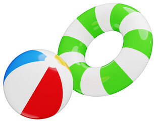 3D_浮き輪_ビーチボール © 四ッ谷