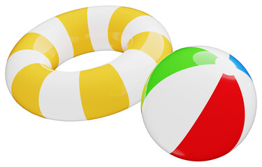 3D_浮き輪_ビーチボール © 四ッ谷