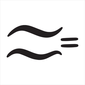 Approximately equal symbol math sign squiggle line tilde vector image eps silhouette