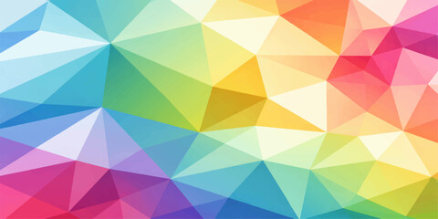 Fototapeta premium A vibrant abstract low poly design bursting with a spectrum of colors creating a mesmerizing visual experience.