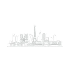Fototapeta premium City skyline with tall buildings.