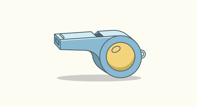 Blue Whistle Referee Sports Equipment.