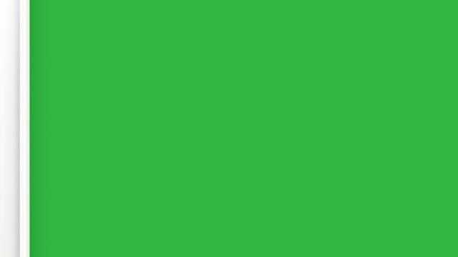 White Sliding Panel Transition on Green Screen, Horizontal Wipe Motion Graphic for Video Editing, Minimalist Reveal Overlay Effect