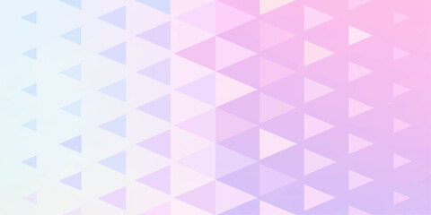 Fototapeta premium A geometric pattern of pastel triangles forming a gradient of soft, dreamlike hues. This design creates a visual experience of clean lines and gentle transitions.