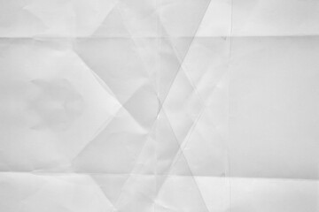 Fototapeta premium white folded paper sheet isolated on transparent png background,Crumpled Paper Poster Photo Effect Mockup,blank folded Paper texture overlay effect