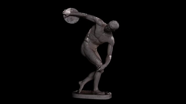 43 Sculpture of Discobolus Made with 3D render not AI

