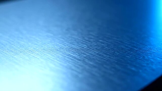 Abstract Blue Light Reflection on Textured Surface Background Loop.