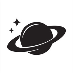 vector icon planet saturn on white background  © sondha