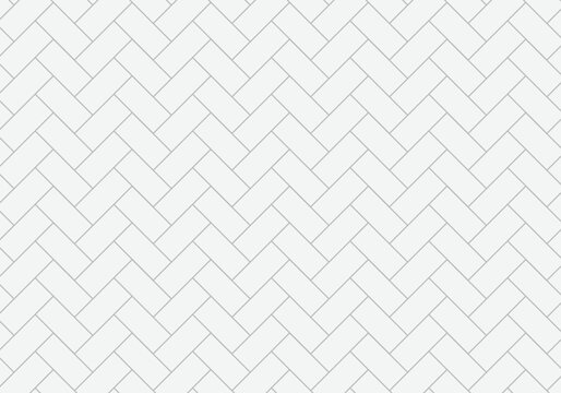Herringbone floor. Seamless tile pattern. Herring bone texture. Linear cladding surface. Ceramic zigzag print. Paving banner. Scandinavian subway panel. Classic tessellation grid. Vector illustration