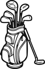 Golf Bag With Clubs