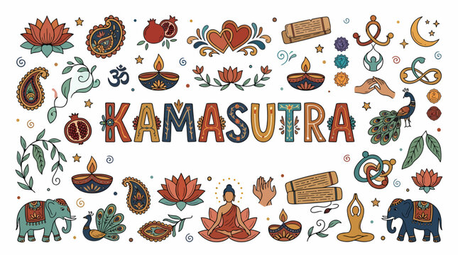 Kama Sutra Decorative Elements - India Inspired Art