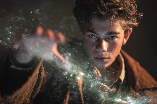 teen wizard character casting spell
