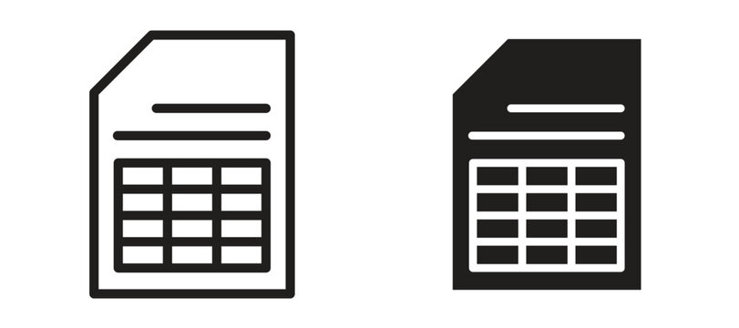 Spreadsheet icon vector design template and illustration EPS10.