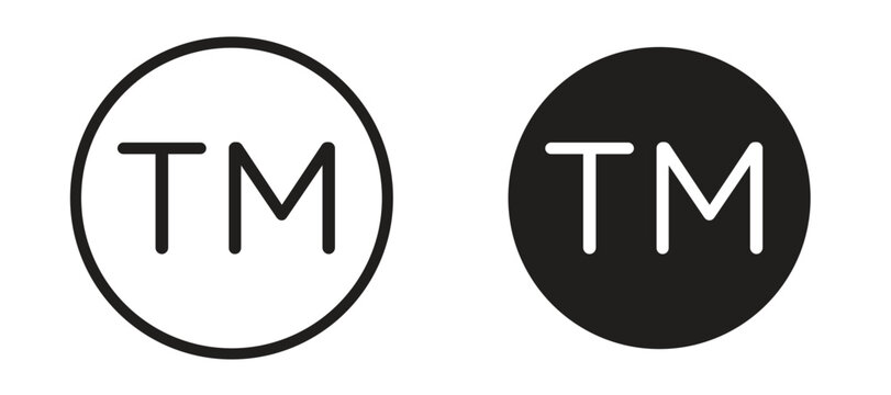 Trademark icon vector design template and illustration EPS10.