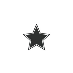 Fototapeta premium Minimal black five-point star icon on white background suitable for design projects.
