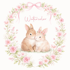 Obraz premium rabbit watercolor.eps