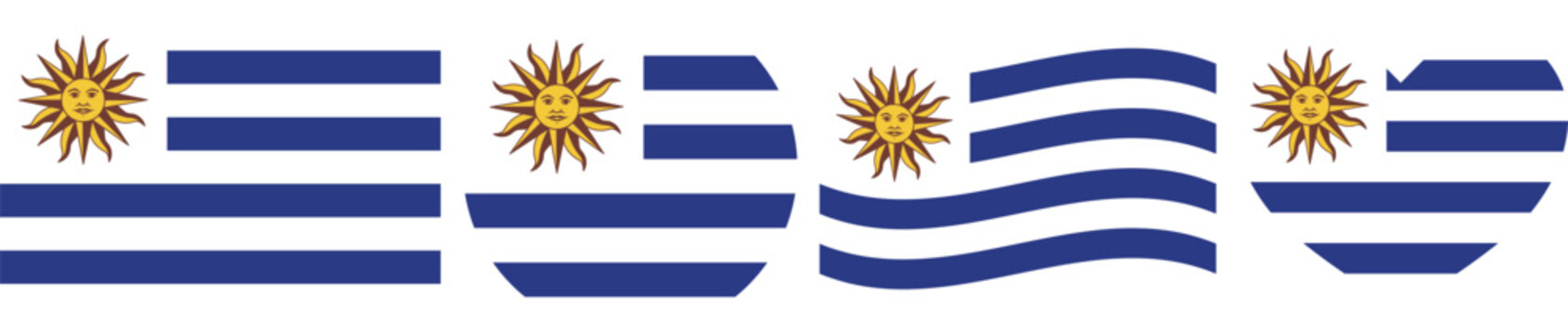 Uruguay flag illustrator country flags symbol National Collection International  Set