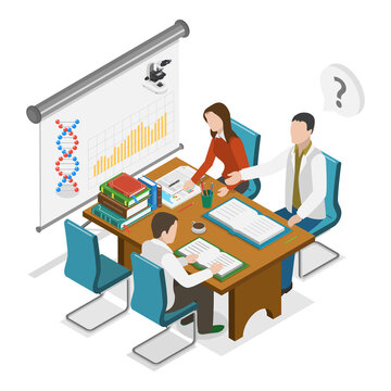 3D Isometric Flat  Illustration of Medical Laboratory. Item 2