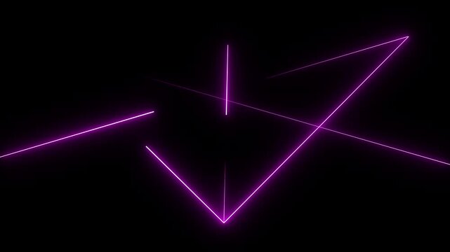 Abstract glowing rainbow colour neon lines motion background. Neon lights blinking lines moving animation. colorful neon line moving.4k video