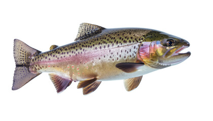 Obraz premium Fresh trout fish isolated on transparent background