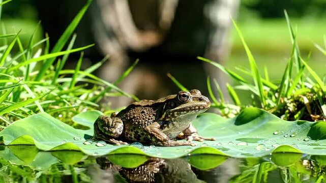 frog in the grass