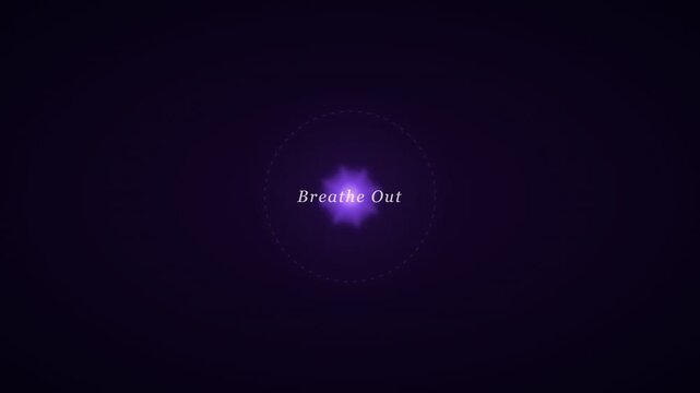 Calm Purple Breathing Meditation Flower Petal Loop Animation Lupus Day 4K