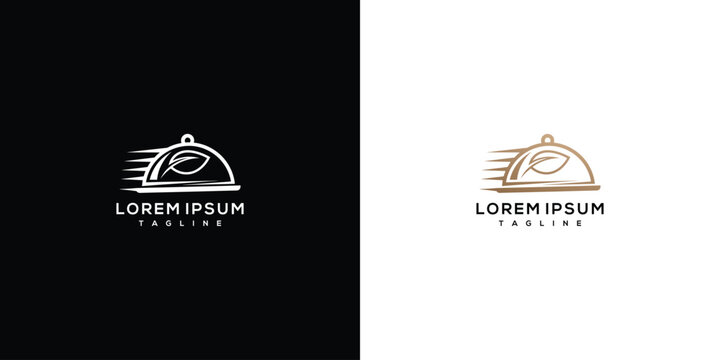 Fast Organic Food Delivery Cloche Logo Design