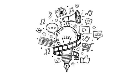 Creative media and social symbols © Wa