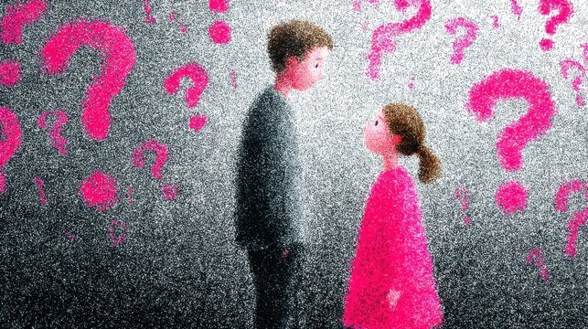 Push pull relationship concept with anxious and avoidant partners