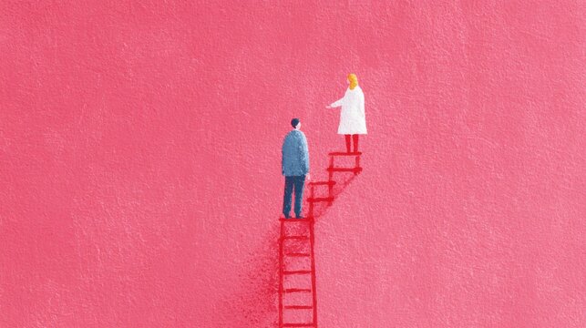 Emotional distance concept with avoidant and anxious attachment styles