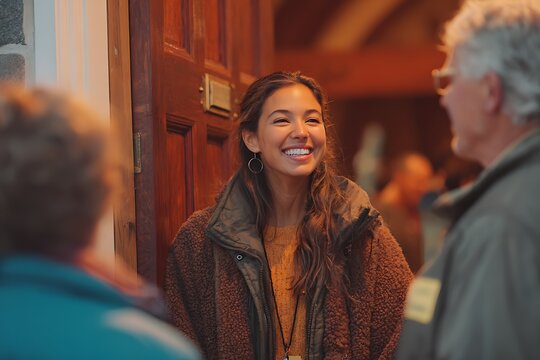 Greeters Welcoming Church Members