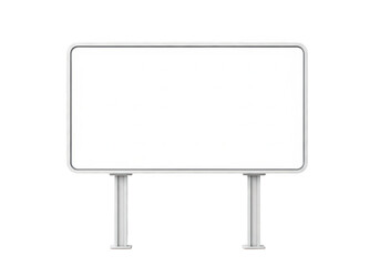 Fototapeta premium A large rectangular blank billboard structure with two support posts for outdoor advertisement use