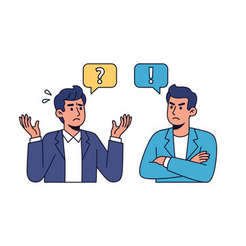 Businessmen Arguing, Disagreement, Conflict, Question and Answer, Communication Problems