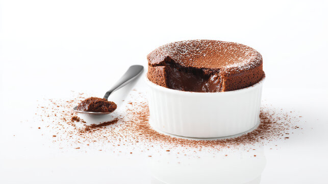 delicious chocolate souffle dessert with rich texture and flavor