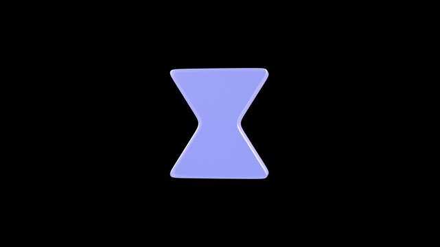 Futuristic Motion Design Keyframe Symbol Animation on Black Background. 4K